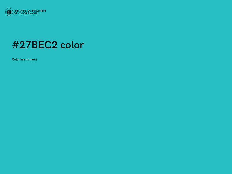 #27BEC2 color image