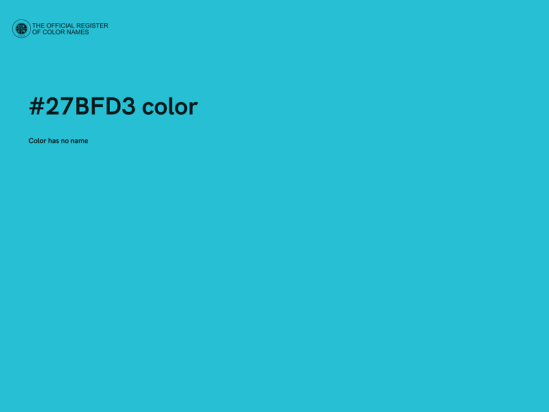 #27BFD3 color image