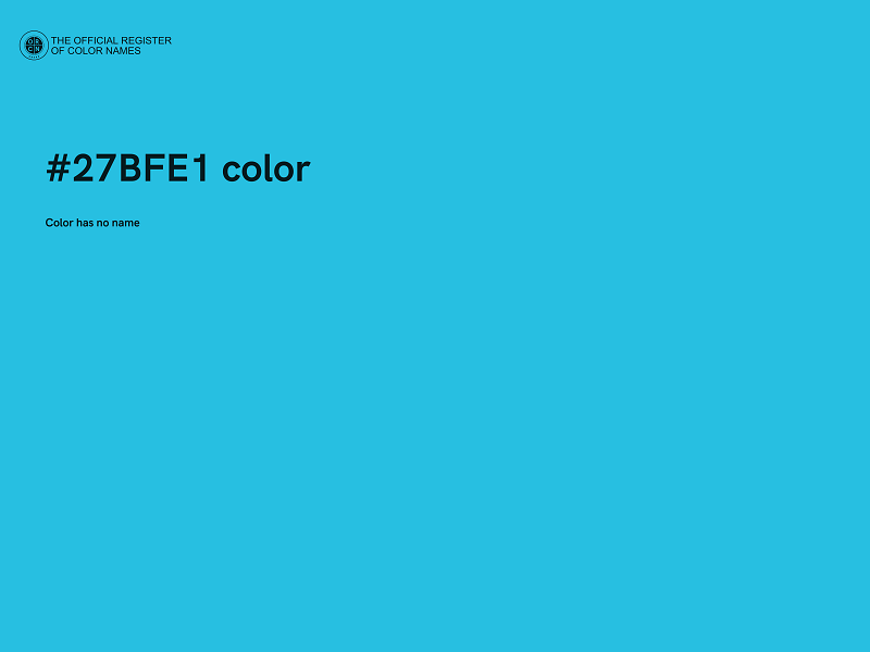 #27BFE1 color image