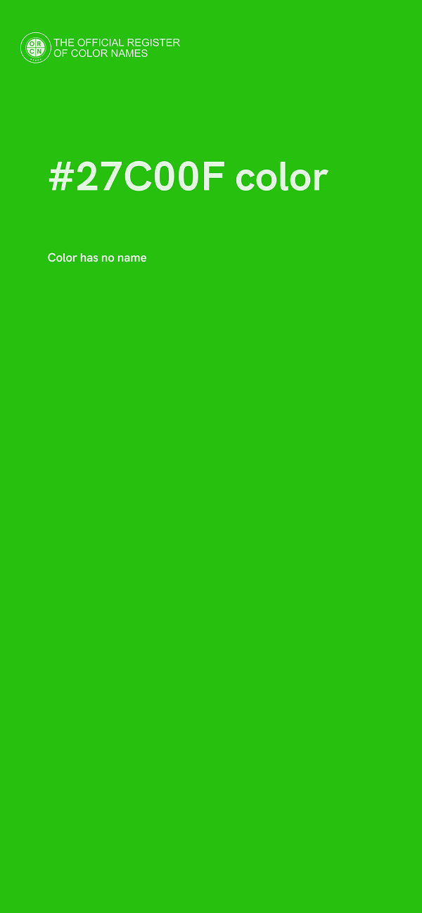 #27C00F color image