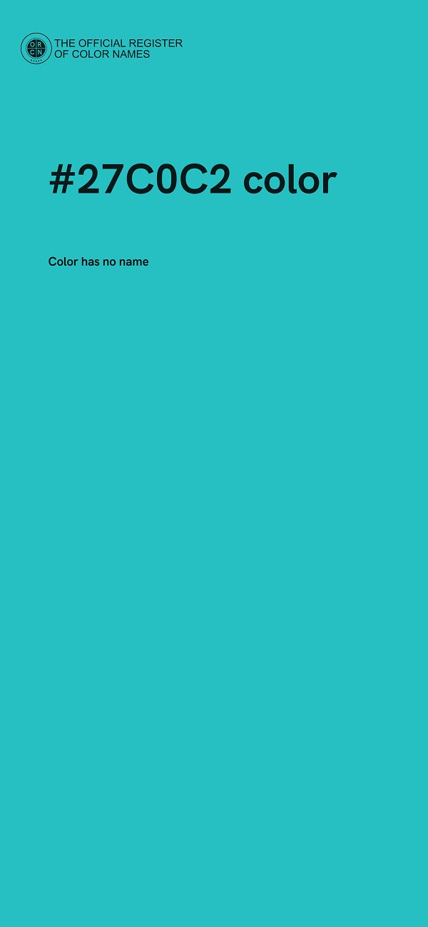 #27C0C2 color image