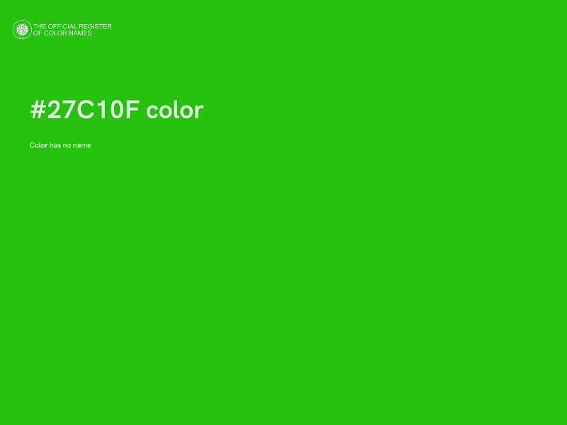 #27C10F color image