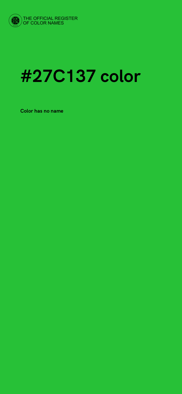 #27C137 color image