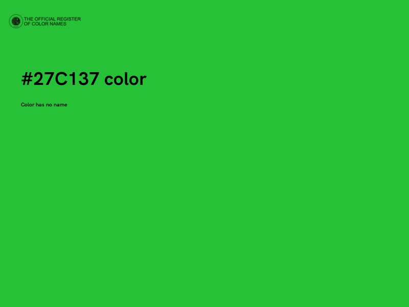 #27C137 color image