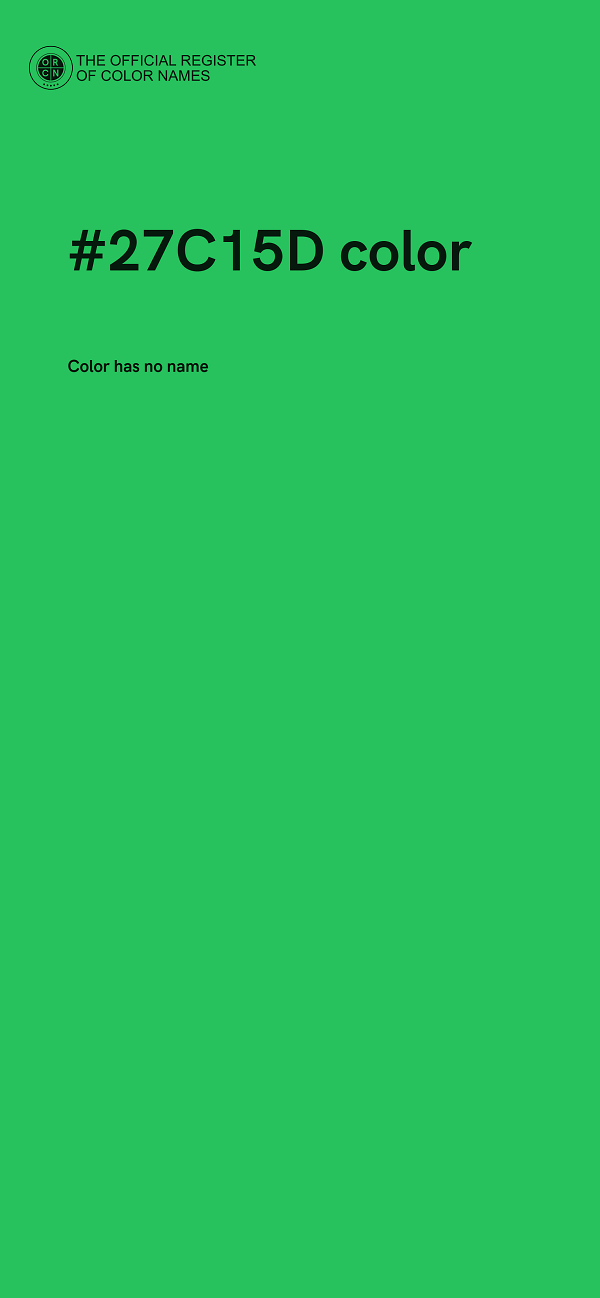 #27C15D color image