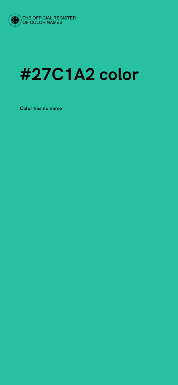 #27C1A2 color image