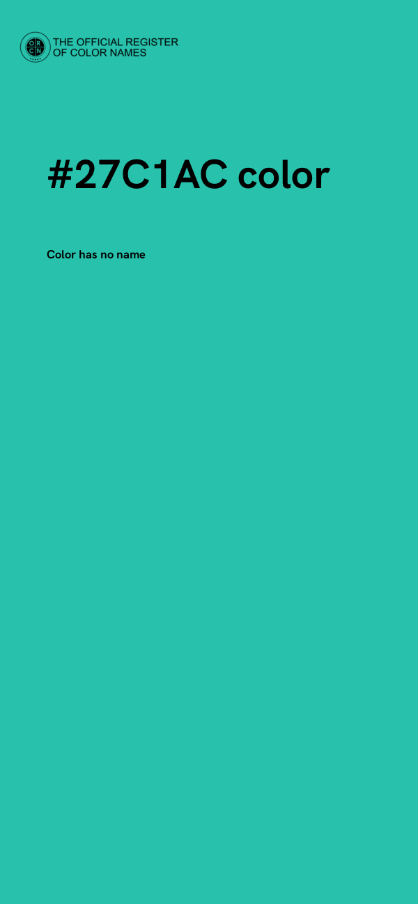 #27C1AC color image
