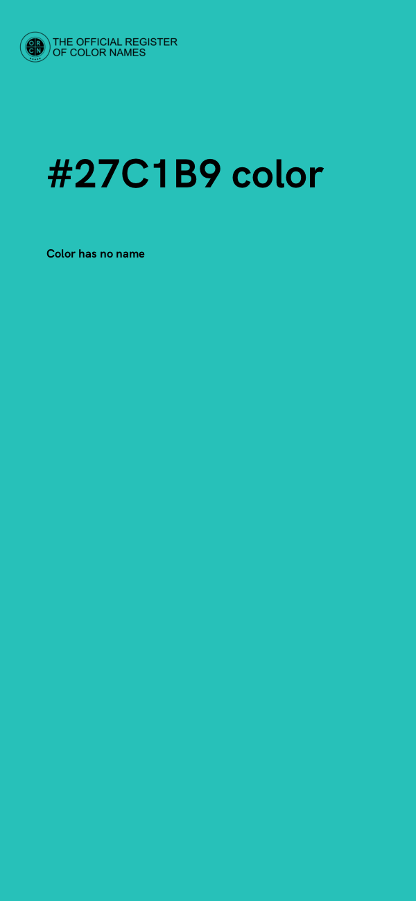 #27C1B9 color image