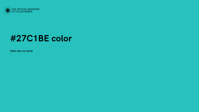 #27C1BE color image