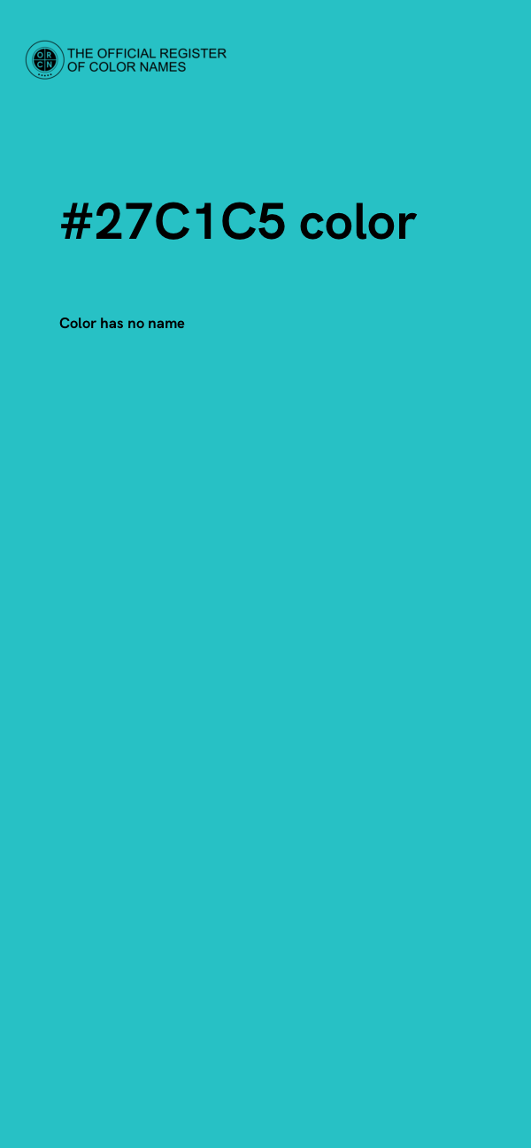 #27C1C5 color image