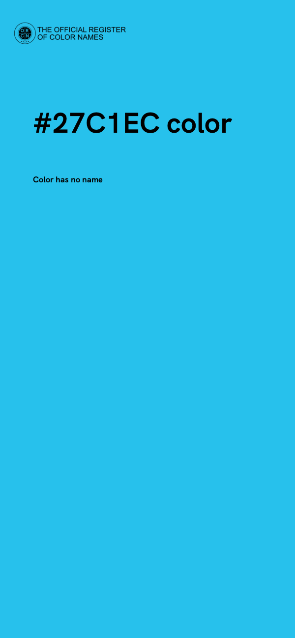 #27C1EC color image