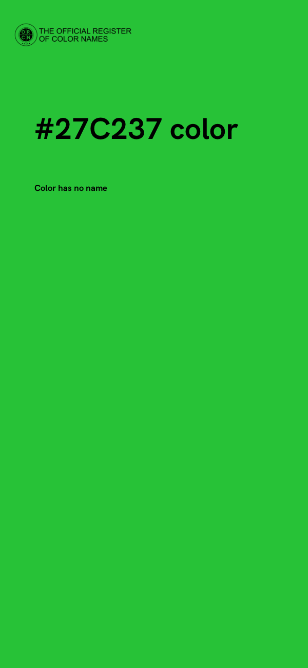 #27C237 color image