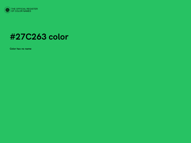 #27C263 color image