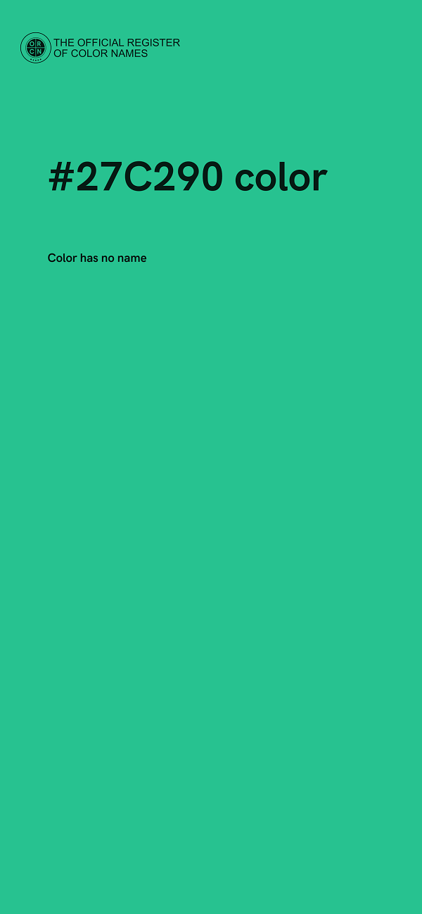 #27C290 color image
