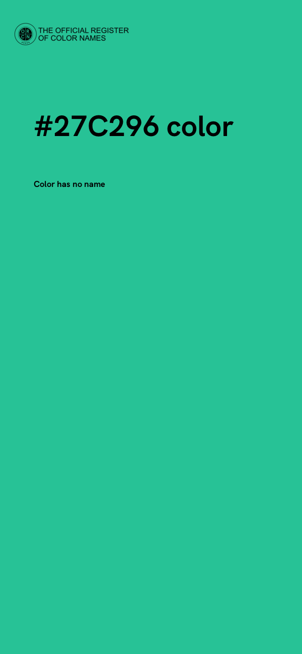 #27C296 color image