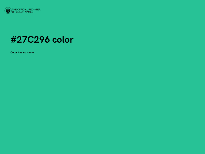 #27C296 color image
