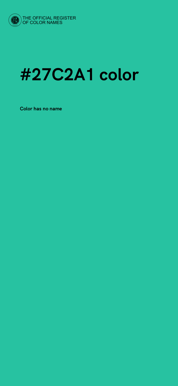 #27C2A1 color image