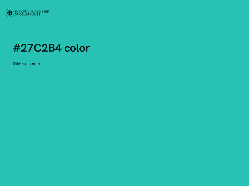 #27C2B4 color image