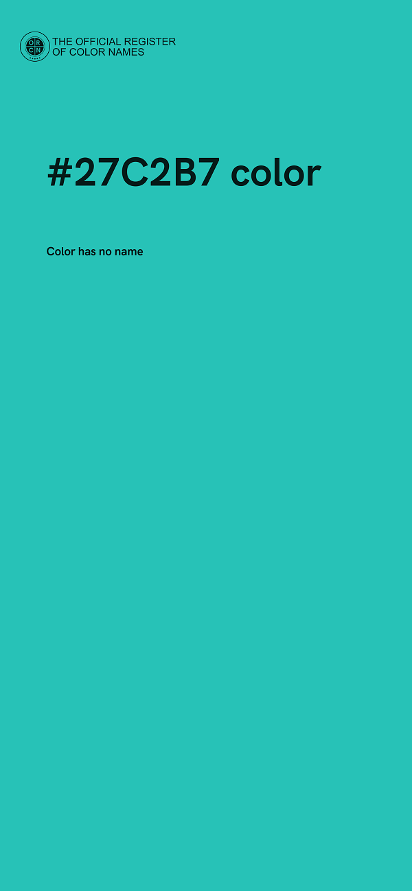 #27C2B7 color image