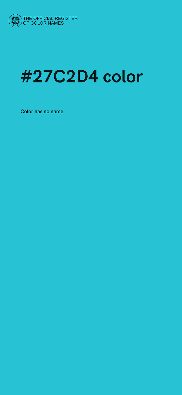 #27C2D4 color image