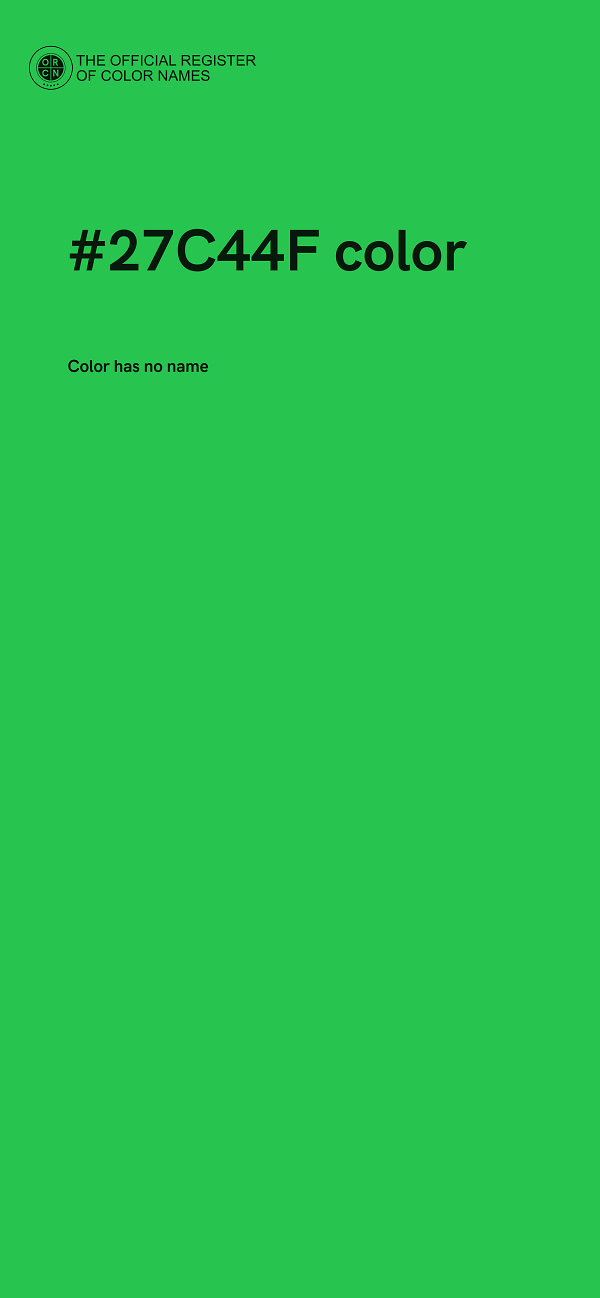 #27C44F color image