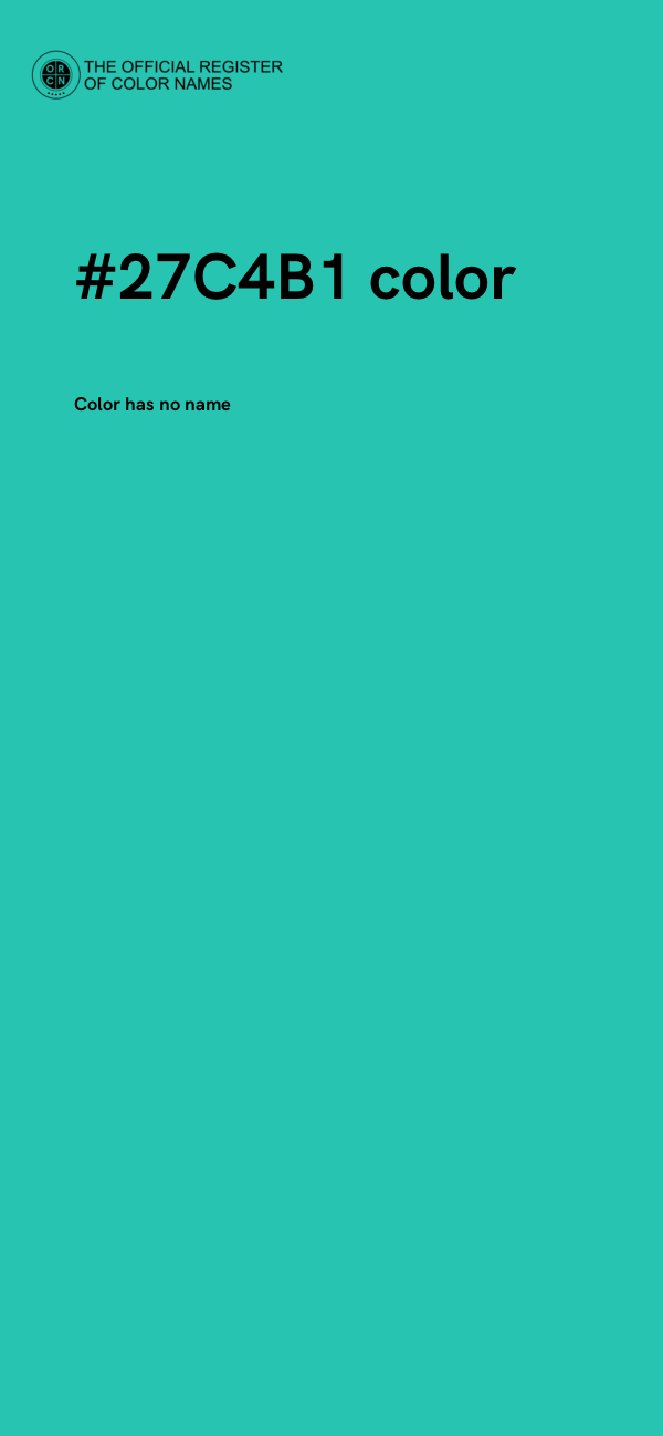 #27C4B1 color image