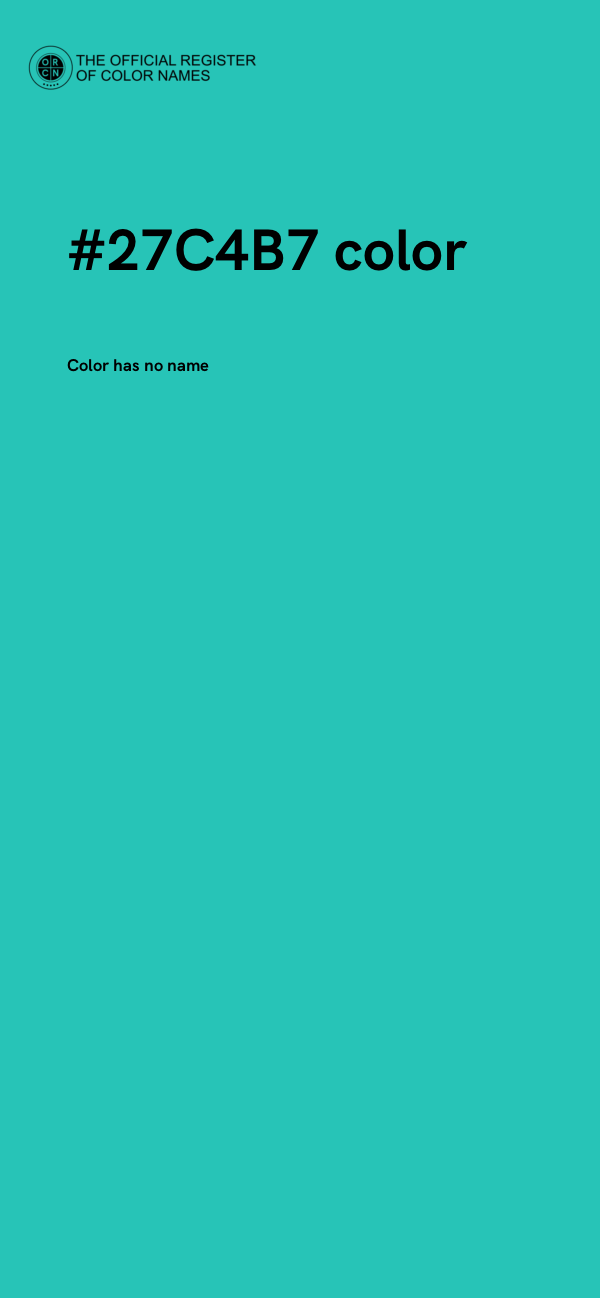 #27C4B7 color image