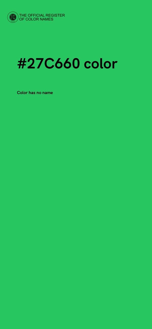 #27C660 color image
