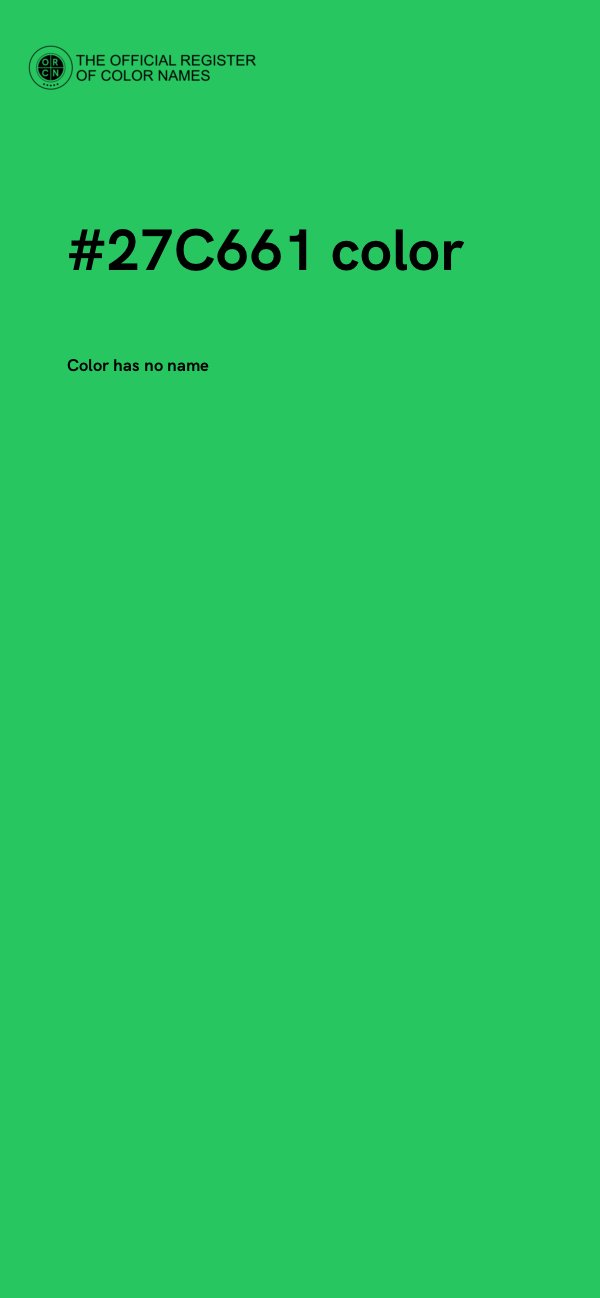 #27C661 color image