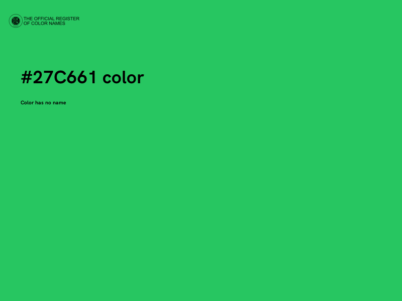 #27C661 color image