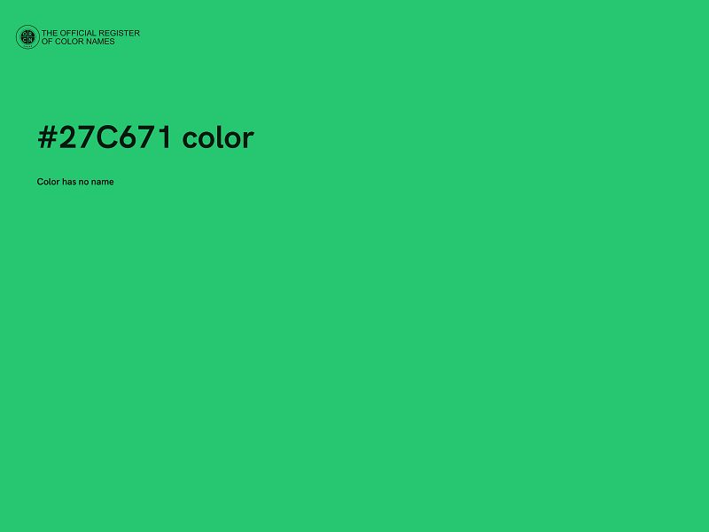 #27C671 color image