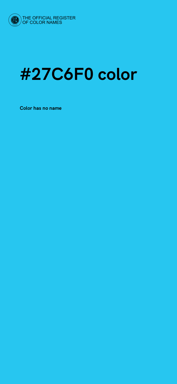 #27C6F0 color image