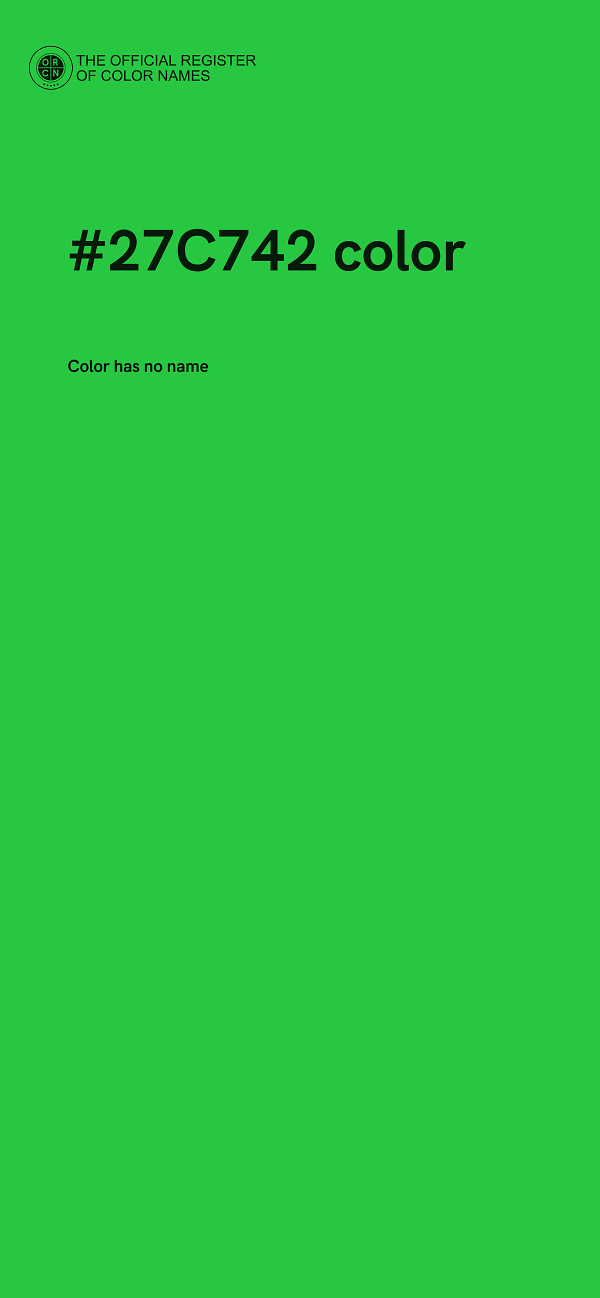 #27C742 color image