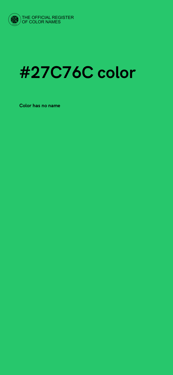 #27C76C color image