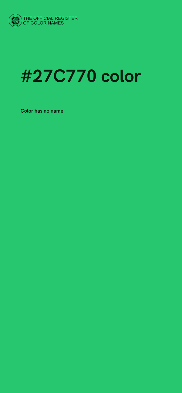 #27C770 color image