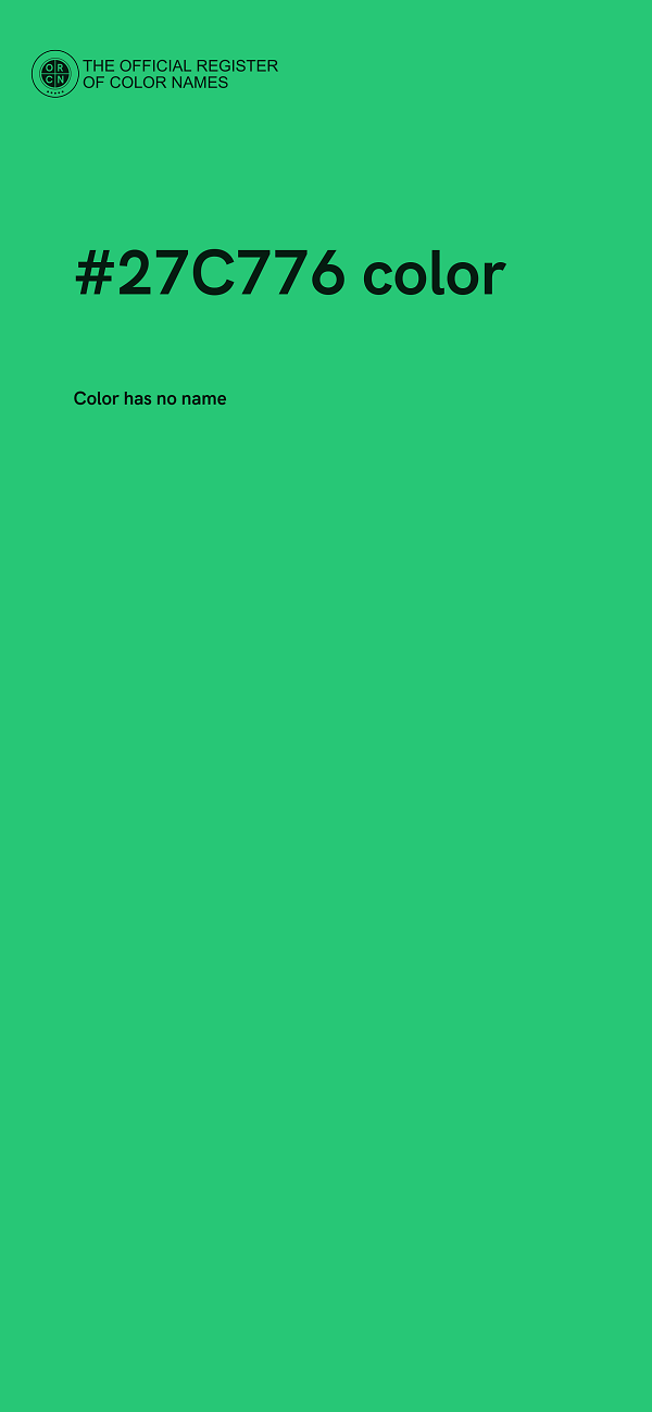 #27C776 color image