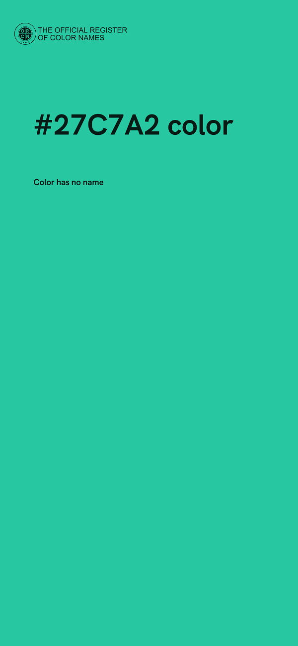 #27C7A2 color image