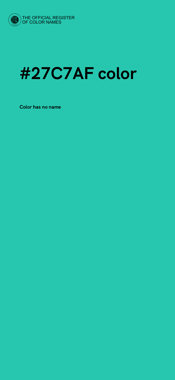 #27C7AF color image