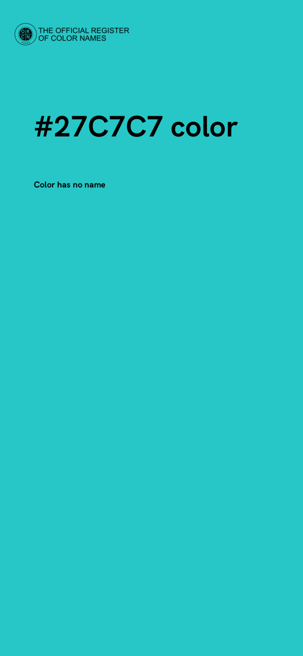 #27C7C7 color image