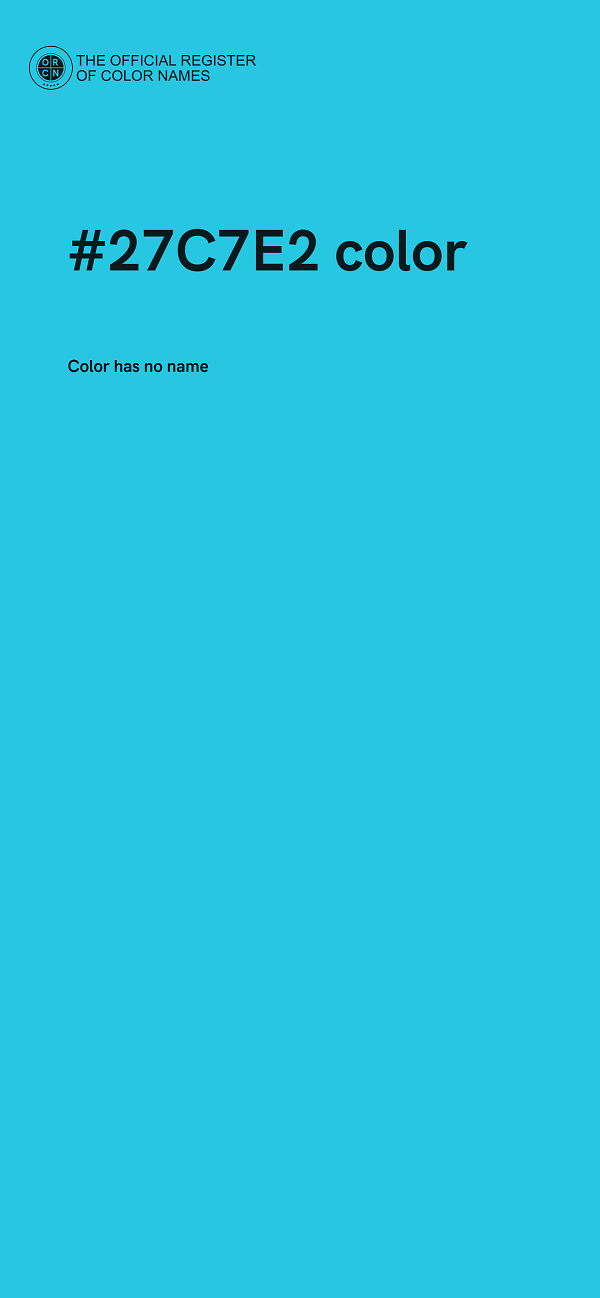 #27C7E2 color image