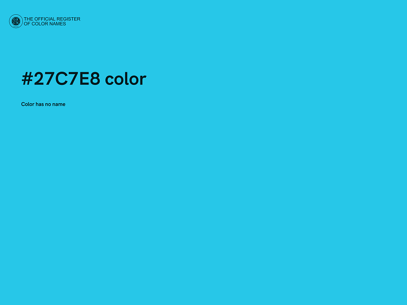 #27C7E8 color image