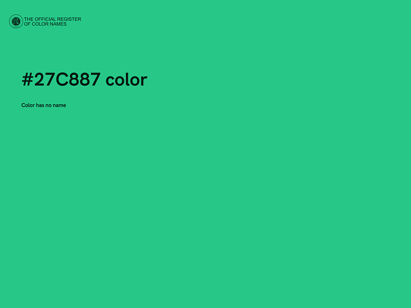 #27C887 color image