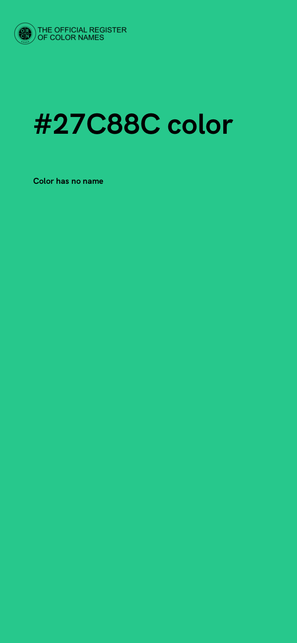#27C88C color image