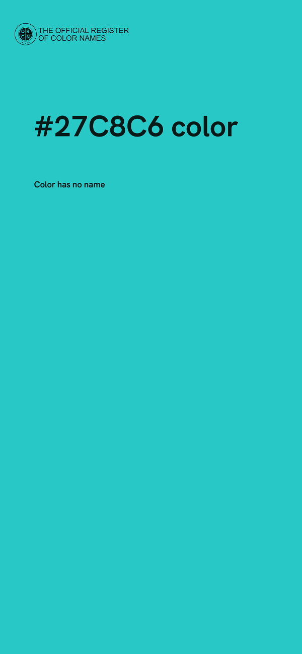 #27C8C6 color image