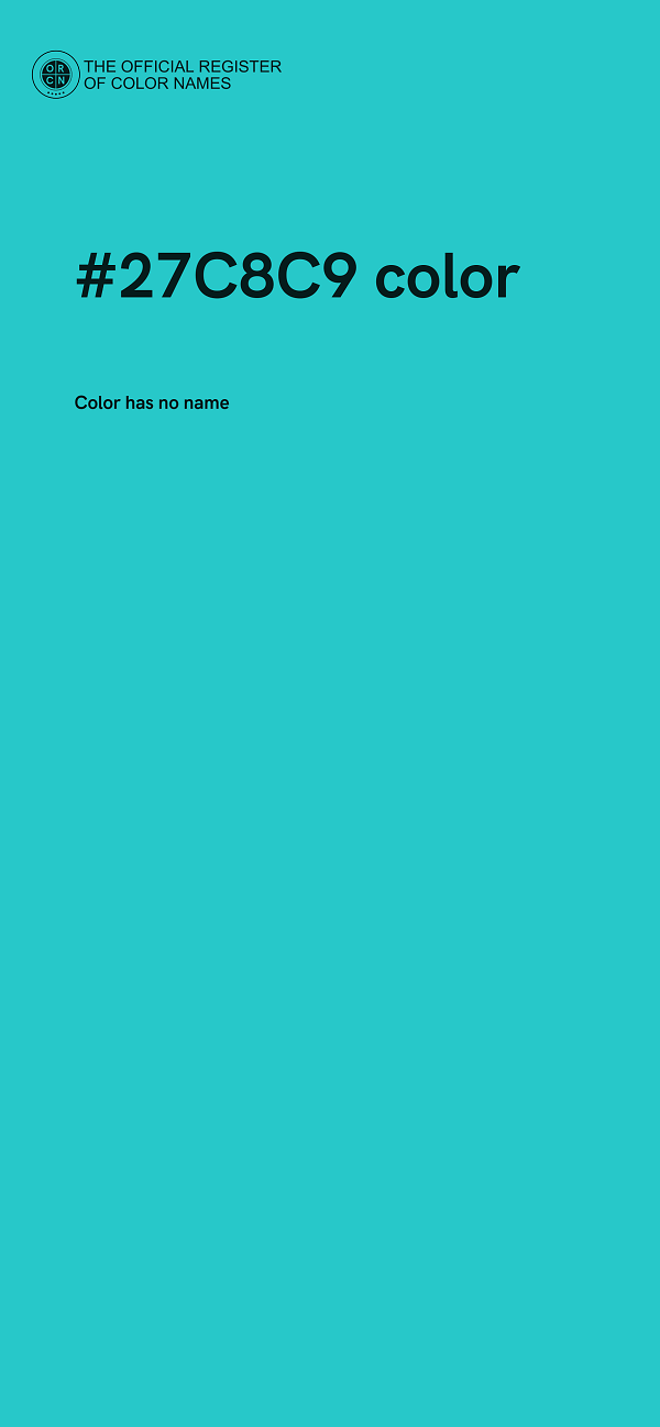 #27C8C9 color image