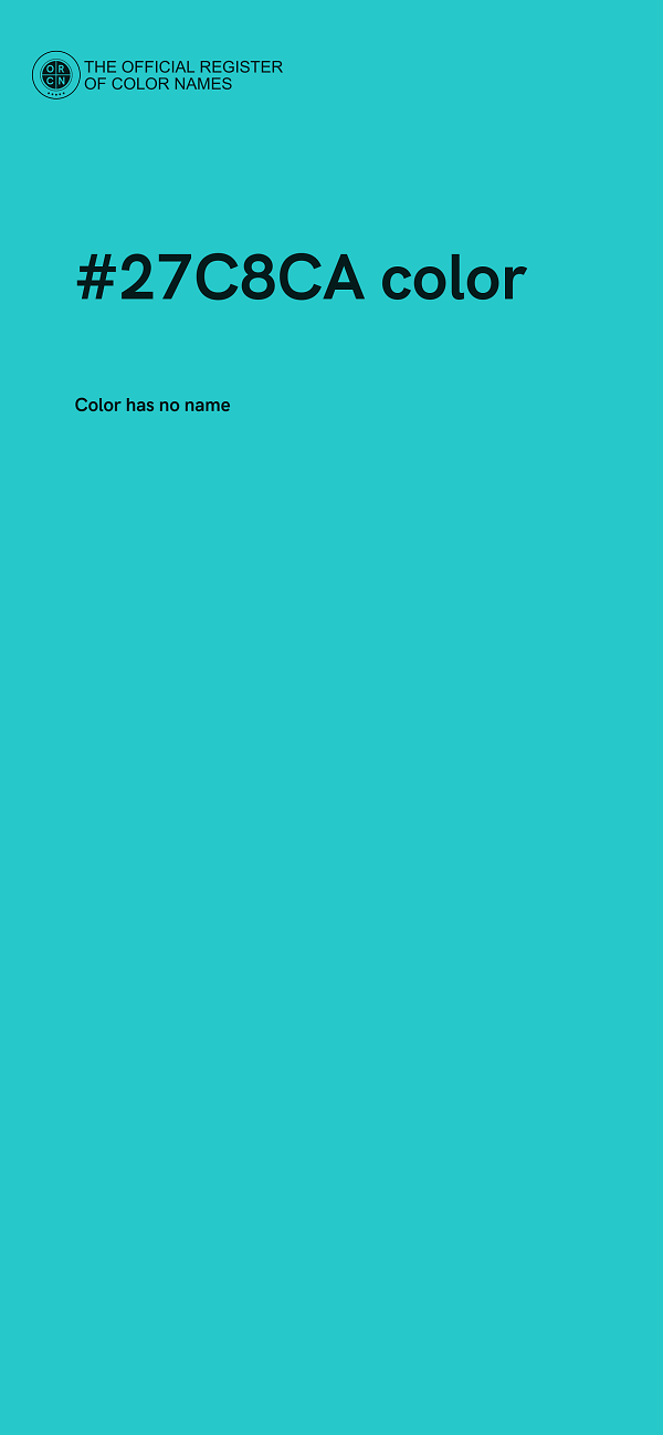 #27C8CA color image
