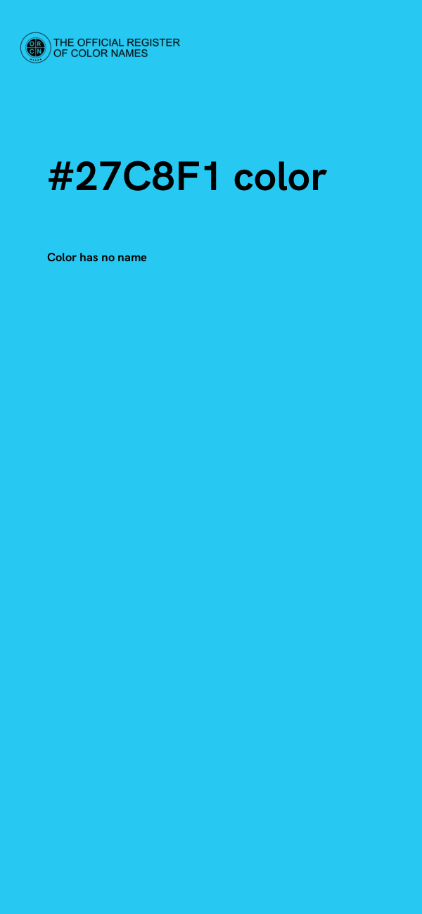 #27C8F1 color image