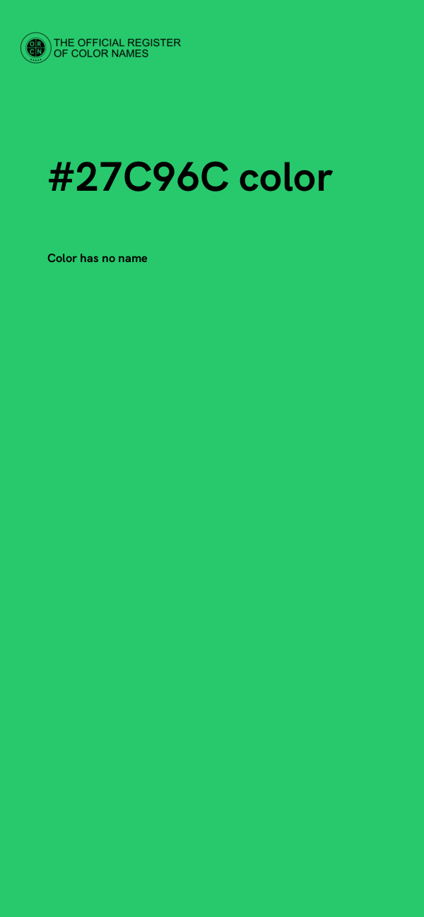 #27C96C color image