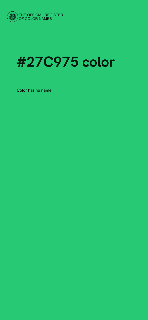 #27C975 color image