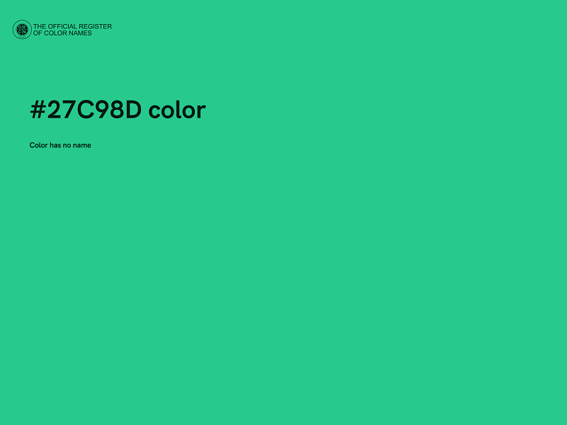 #27C98D color image